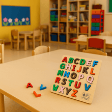 Load image into Gallery viewer, Wooden Puzzle - Alphabet Learning Toy Wooden Chunky Alphabets Puzzle (Learn Capital Letters) - Brilla: One-Stop Solution for Preschool Resources
