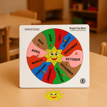 Load image into Gallery viewer, Montessori Materials - Wooden puzzle for Learning Months of the Year
