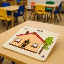 Load image into Gallery viewer, Wooden Puzzle - Educational Pick &amp; Fix House with Scan &amp; Learn - Brilla: One-Stop Solution for Preschool Resources
