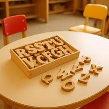Load image into Gallery viewer, Wooden Jumbo English Alphabet Uppercase in Wooden Box - Brilla: One-Stop Solution for Preschool Resources
