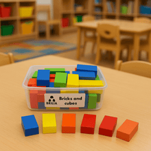Load image into Gallery viewer, Montessori Materials - Wooden Cubes and Blocks for Child Development
