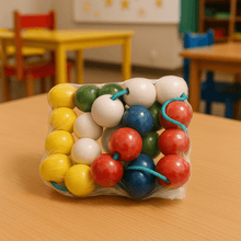 Load image into Gallery viewer, Montessori Materials: Big Wooden Beads Set of 25 for Kids&#39; Education
