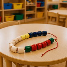 Load image into Gallery viewer, Wooden Beads cylinders wooden set of 25 - Brilla: One-Stop Solution for Preschool Resources
