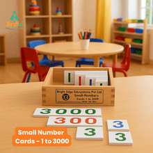 Load image into Gallery viewer, Montessori Materials - Small Number Cards 1 to 3000 for Kids Play.
