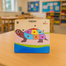 Load image into Gallery viewer, Montessori Materials Wooden Pick &amp; Fix Tortoise Puzzle for Kids
