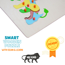 Load image into Gallery viewer, Wooden Educational Pick &amp; Fix Jigsaw Puzzle - Lion with Scan &amp; Learn
