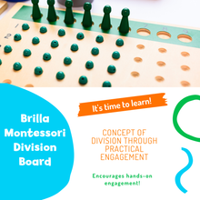 Load image into Gallery viewer, montessori materials benefits learn through doing division board
