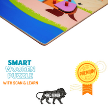 Load image into Gallery viewer, Wooden Educational Pick &amp; Fix Puzzle - Tortoise with Scan &amp; Learn
