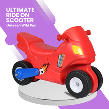 Load image into Gallery viewer, Ride on Bike for Kids 1-5 Years, Scooter Swing Scooter, Baby Scooter, Kids Scooter, Toy Scooter, Push Scooter, Ride On Scooter with Music &amp; Horn Steering, Backrest, Safety Guard, Under Seat Storage &amp; Big Wheels for Kids 1 to 3 Years Up to 25 Kgs, Push Scooter Ride On with Music &amp; Light for Boys &amp; Girls Age 2 to 5 Years
