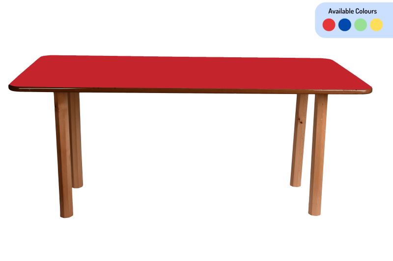 Brilla Wooden Classroom Table (6 Seater - Rectangle shape) for Preschools