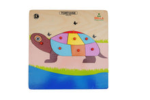 Load image into Gallery viewer, Wooden Educational Pick &amp; Fix Puzzle - Tortoise with Scan &amp; Learn
