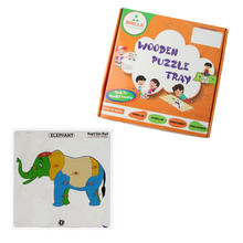 Load image into Gallery viewer, Wooden Educational Pick &amp; Fix Puzzle - Elephant with Scan &amp; Learn
