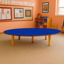 Load image into Gallery viewer, Brilla Wooden Montessori/Activity Chowki (8-10 Seater - Round) - Brilla: One-Stop Solution for Preschool Resources
