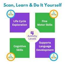 Load image into Gallery viewer, Wooden Multilayered Pick and Place Puzzle for Learning Life Cycle for Plant with Scan &amp; Learn
