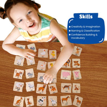 Load image into Gallery viewer, Animal &amp; Baby Matching Wooden Cards Learning Toy
