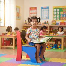 Load image into Gallery viewer, Brilla Wooden Kids Chairs - Durable &amp; Fun Themed Kids Seating Solution
