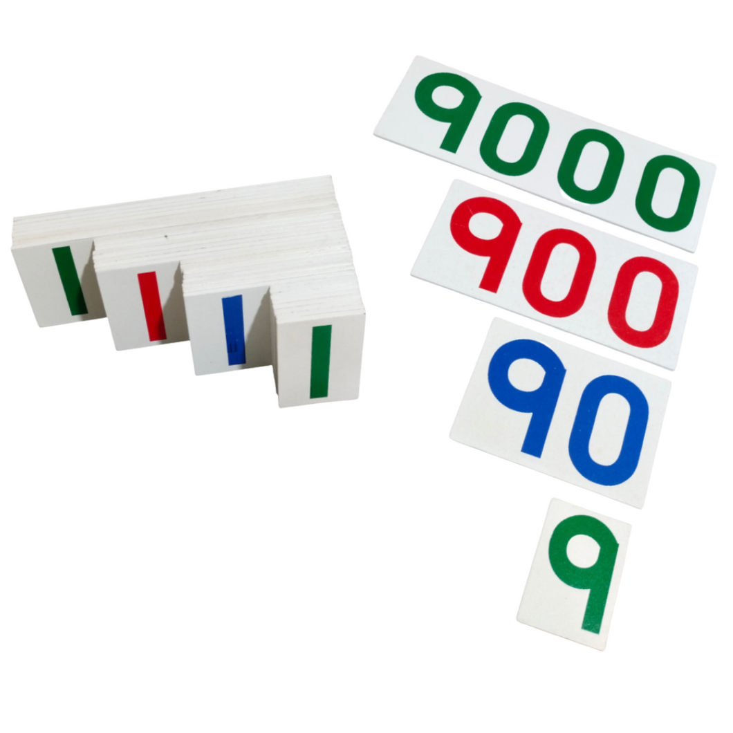 Montessori Large Number Cards from 1 to 9000