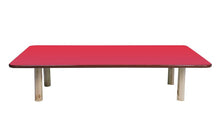 Load image into Gallery viewer, Brilla Wooden Montessori/Activity Chowki (6 Seater - Rectangle shape) for Preschools (Red Color)
