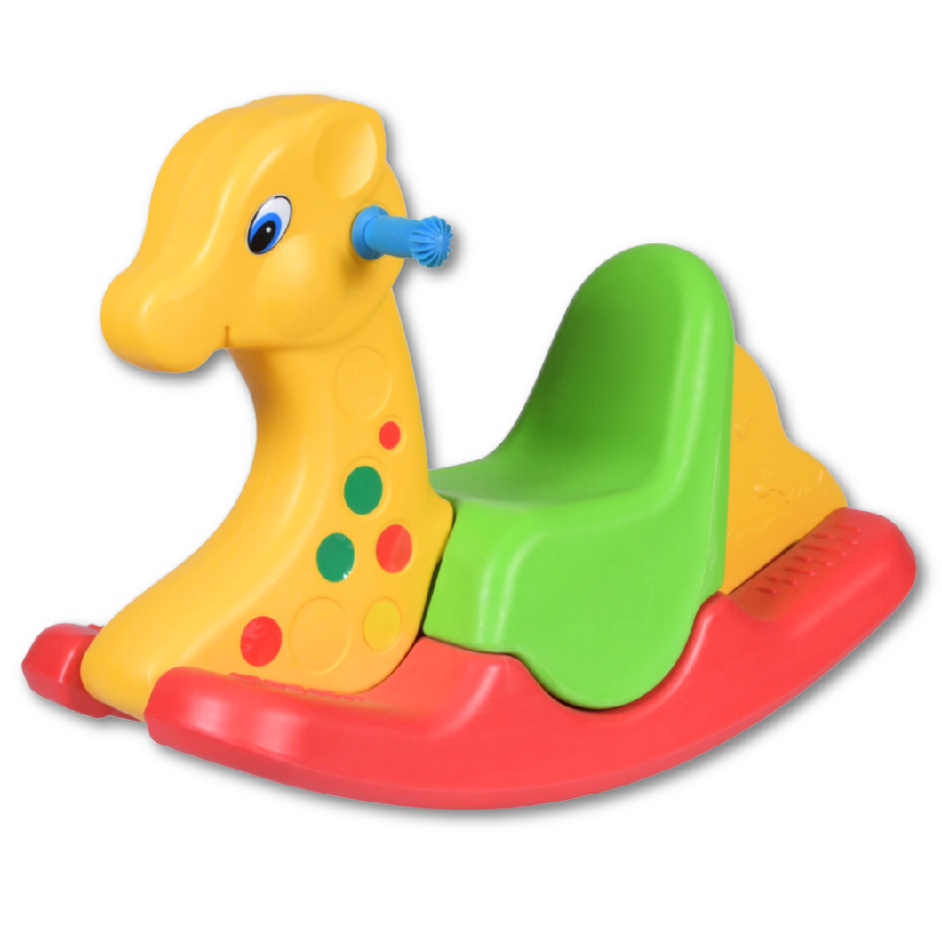 Multicolour Plastic Giraffe Rocker