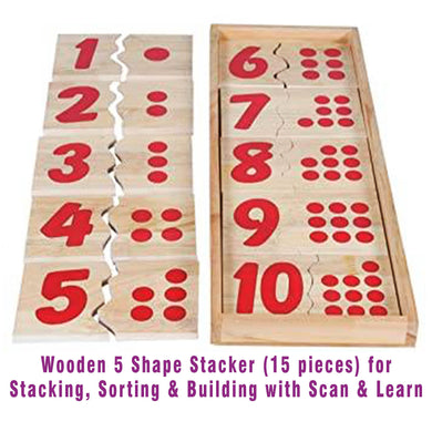Brilla Wooden Preschool Activity material Counting Dot Pairing Set - Brilla: One-Stop Solution for Preschool Resources