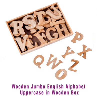 Wooden Jumbo English Alphabet Uppercase in Wooden Box - Brilla: One-Stop Solution for Preschool Resources
