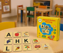 Load image into Gallery viewer, Wooden Alphabet Learning Toy Alphabet Picture Matching - Brilla: One-Stop Solution for Preschool Resources
