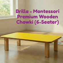 Load image into Gallery viewer, Brilla Wooden Montessori Activity Chowki 6 Seater for Preschools
