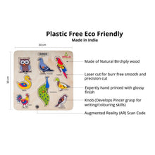 Load image into Gallery viewer, Wooden Educational Puzzle - Learning Birds with Scan &amp; Learn
