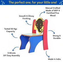Load image into Gallery viewer, Brilla Wooden Kid&#39;s Chair for Preschools (Premium Elephant Theme Designs)
