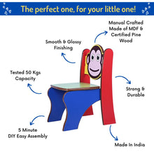 Load image into Gallery viewer, Brilla Wooden Kid&#39;s Chair for Preschools (Premium Monkey Theme Designs)
