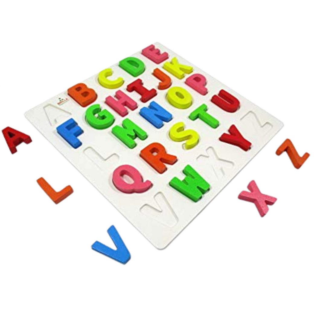 Alphabet Learning Toy Wooden Chunky Alphabets Puzzle (Learn Capital Letters)