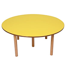 Load image into Gallery viewer, Brilla Wooden Montessori/Activity Table (8-10 Seater - Round shape) for Preschools (Yellow Color)
