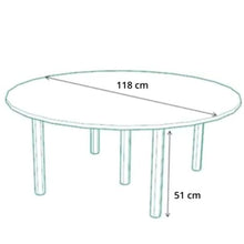 Load image into Gallery viewer, Brilla Wooden Montessori/Activity Table (8-10 Seater - Round shape) for Preschools (Red Color)
