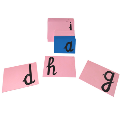 montessori materials toys learning material for pre school sandpaper letter-cursive educational items alphabet letters cursive sand paper alphabets