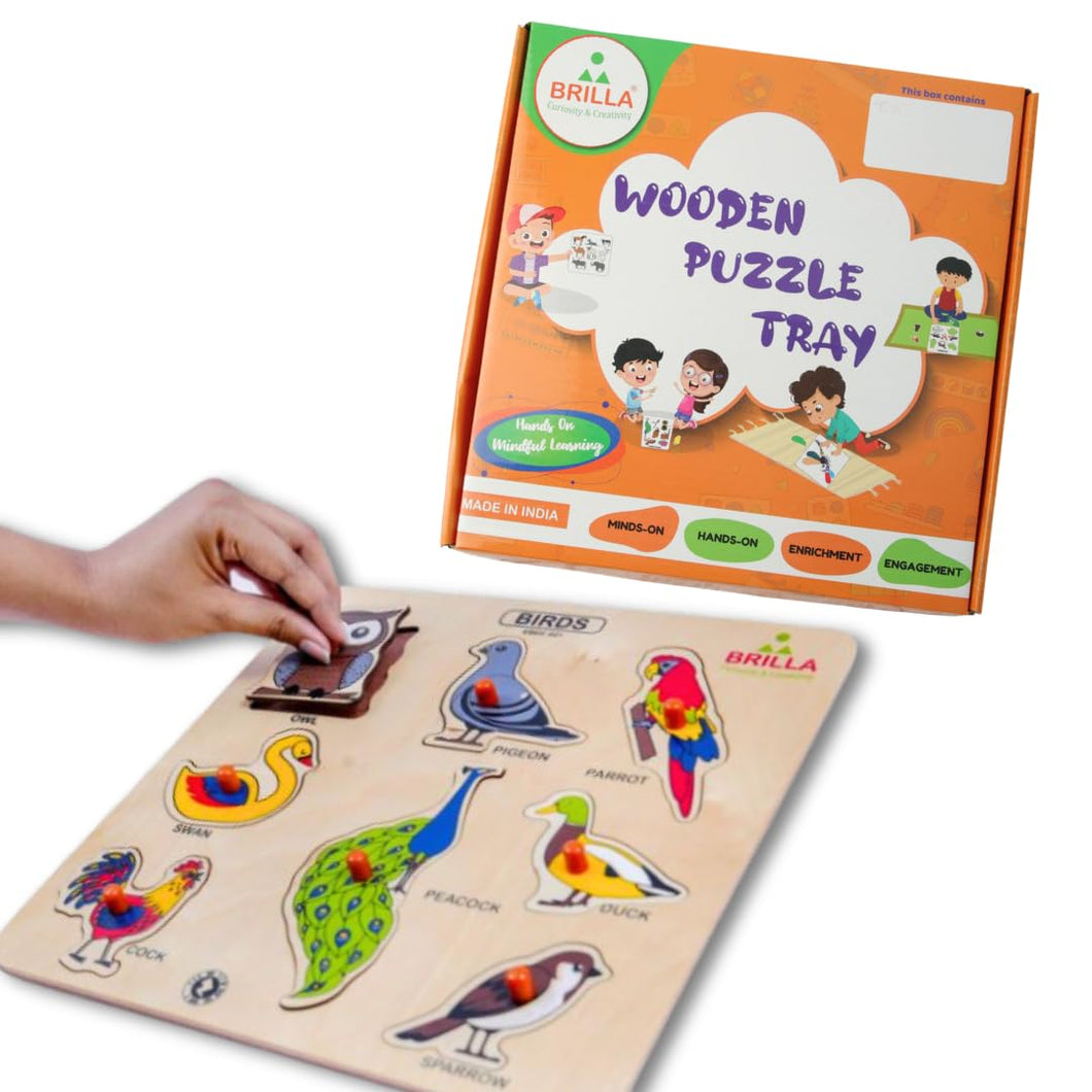 Wooden Educational Puzzle - Learning Birds with Scan & Learn