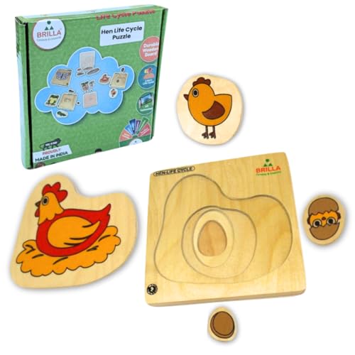 Wooden Multilayered Pick and Place Puzzle for Learning Life Cycle of Hen with Scan & Learn