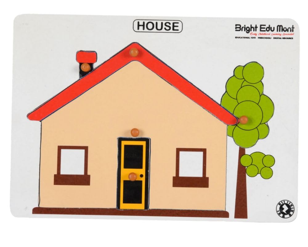 Wooden Educational Pick & Fix Puzzle - House with Scan & Learn