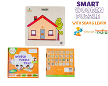 Load image into Gallery viewer, Wooden Educational Pick &amp; Fix Puzzle - House with Scan &amp; Learn
