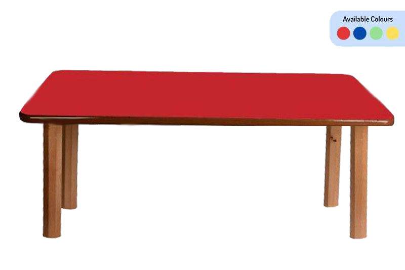 Brilla Wooden Classroom Table (6 Seater - Rectangle shape) for Preschools - Brilla: One-Stop Solution for Preschool Resources