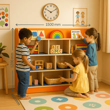 Load image into Gallery viewer, Montessori shelf - Brilla Wooden Montessori Large Rack for Preschools - Brilla: One-Stop Solution for Preschool Resources
