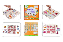 Load image into Gallery viewer, Brilla Wooden Educational Puzzle for kids - Learning Wild Animals &amp; Farm Animals Combo with Scan &amp; Learn (Set of 2)
