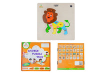 Load image into Gallery viewer, Wooden Educational Pick &amp; Fix Jigsaw Puzzle - Lion with Scan &amp; Learn
