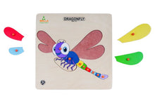 Load image into Gallery viewer, Wooden Educational Pick &amp; Fix Puzzle Dragonfly with Scan &amp; Learn
