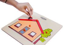 Load image into Gallery viewer, Wooden Educational Pick &amp; Fix Puzzle - House with Scan &amp; Learn
