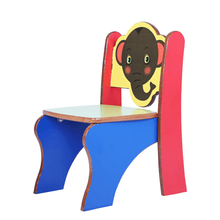 Load image into Gallery viewer, Brilla Wooden Kid&#39;s Chair for Preschools (Premium Elephant Theme Designs)
