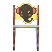 Load image into Gallery viewer, Brilla Wooden Kid&#39;s Chair for Preschools (Premium Elephant Theme Designs)
