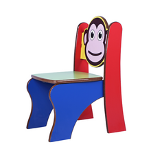 Load image into Gallery viewer, Brilla Wooden Kid&#39;s Chair for Preschools (Premium Monkey Theme Designs)

