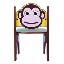 Load image into Gallery viewer, Brilla Wooden Kid&#39;s Chair for Preschools (Premium Monkey Theme Designs)
