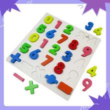 Load image into Gallery viewer, Wooden Numbers Puzzle to Learn Numbers Chunky Puzzle for Kids Best Educational Numbers Puzzle to learn numbers for Kids Best Montessori Material for Kids  Best Montessori Numbers learning Puzzle for Preschoolers Best Montessori Material In India  Best Montessori Material In Bangalore The Best Brilla Montessori learning Material for kids Brilla Educational toys Brilla wooden Numbers learning Puzzle for Kids  buy montessori Numbers Puzzle for Kids buy wooden Montessori materials for kids
