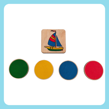 Load image into Gallery viewer,  Wooden Colour Matching Game Best Educational wooden Colour Matching Game for Kids Best Montessori Material for Kids  Best Montessori wooden Colour Matching set for Kids and Preschoolers Best Montessori Material In India  Best Montessori Material In Bangalore The Best Brilla wooden Colour Matching Game for Kids Brilla Educational toys  buy Montessori Material buy Wooden Montessori Colour Matching materials for kids
